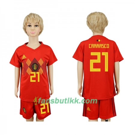 Fotball-VM 2018 Belgia drakt Carrasco 21 Barn Hjemmetrøye